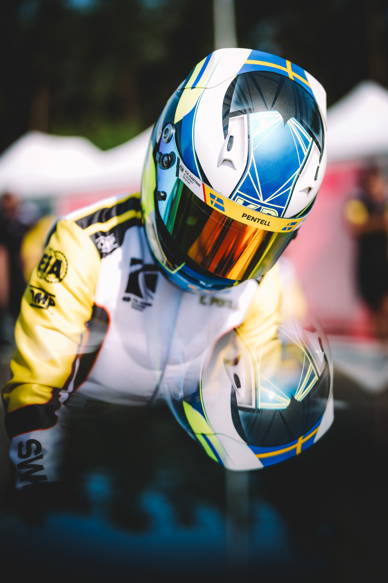 Kevin Pentell in kart on the international grid